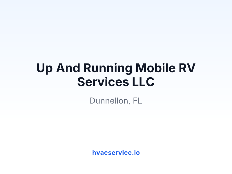 Up And Running Mobile RV Services LLC