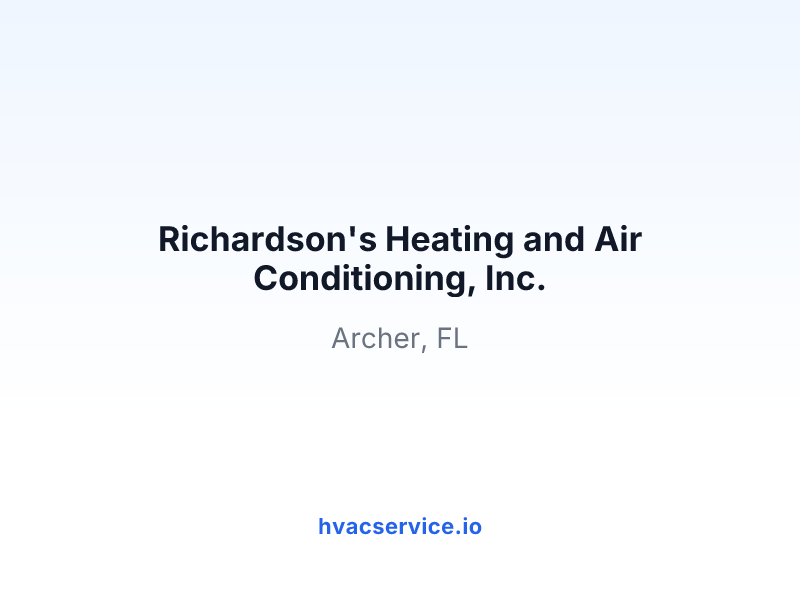 Richardson's Heating and Air Conditioning, Inc.