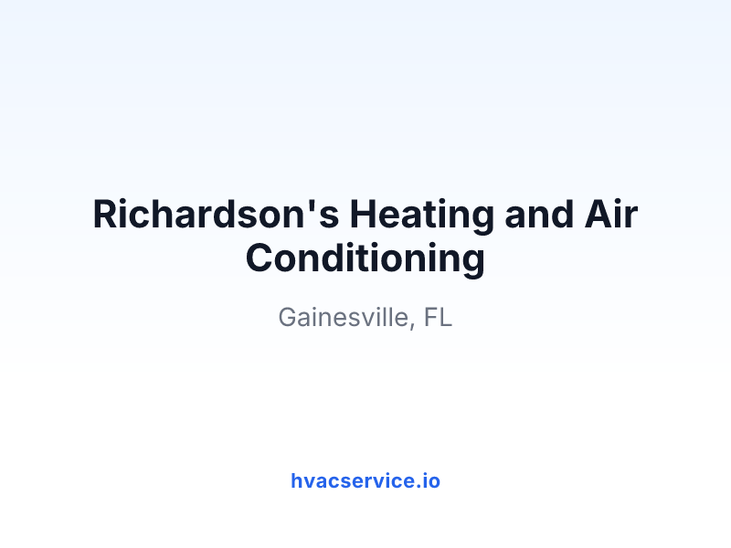 Richardson's Heating and Air Conditioning