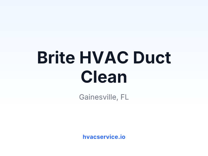 Brite HVAC Duct Clean
