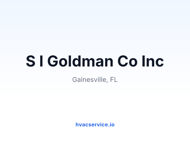 S I Goldman Co Inc