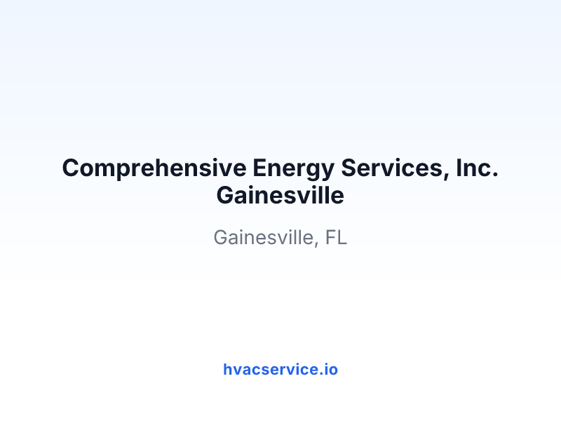 Comprehensive Energy Services, Inc. Gainesville