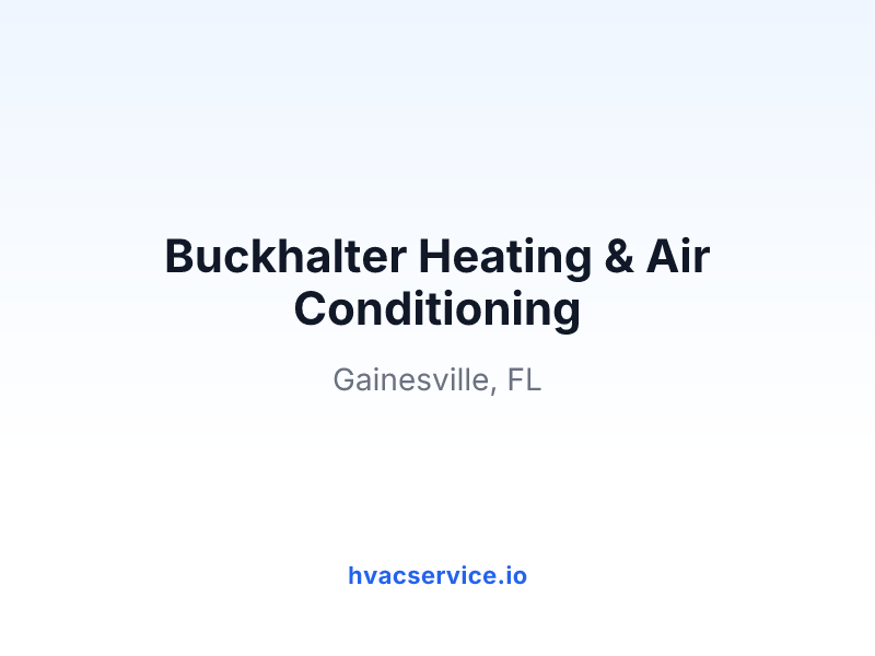 Buckhalter Heating & Air Conditioning