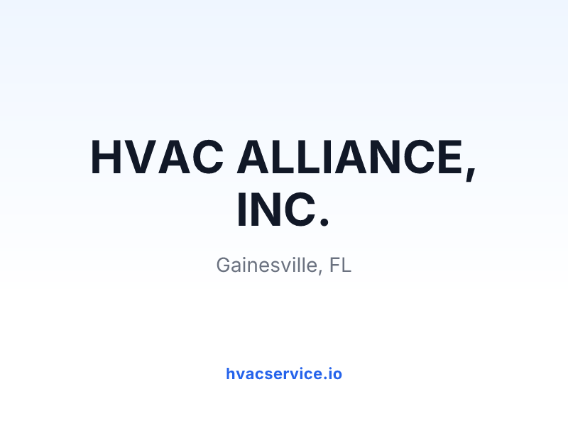HVAC ALLIANCE, INC.