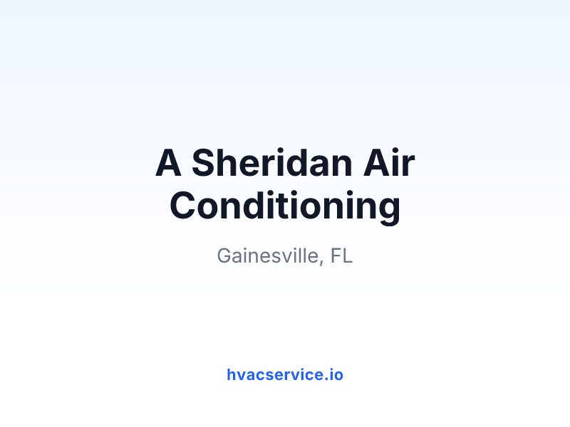 A Sheridan Air Conditioning