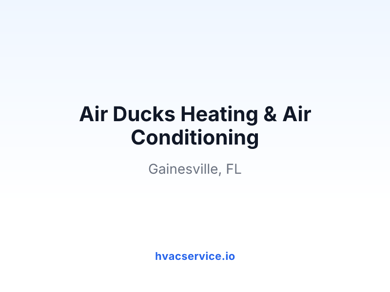 Air Ducks Heating & Air Conditioning