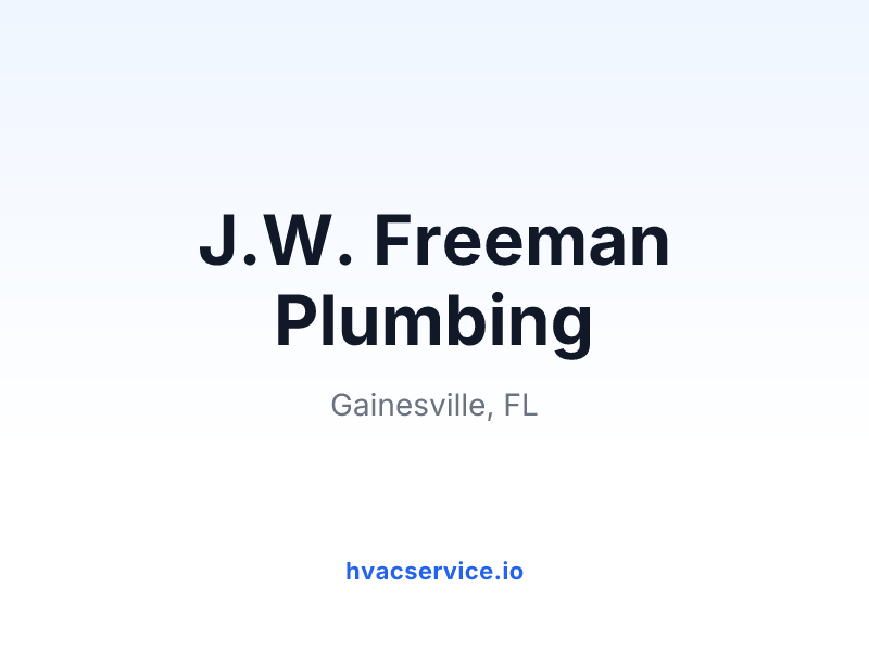 J.W. Freeman Plumbing