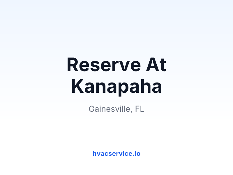 Reserve At Kanapaha