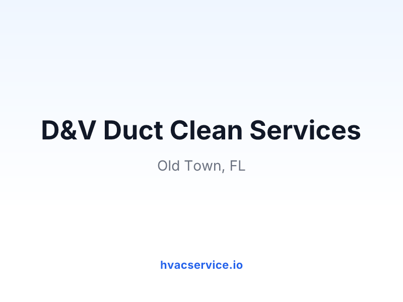 D&V Duct Clean Services