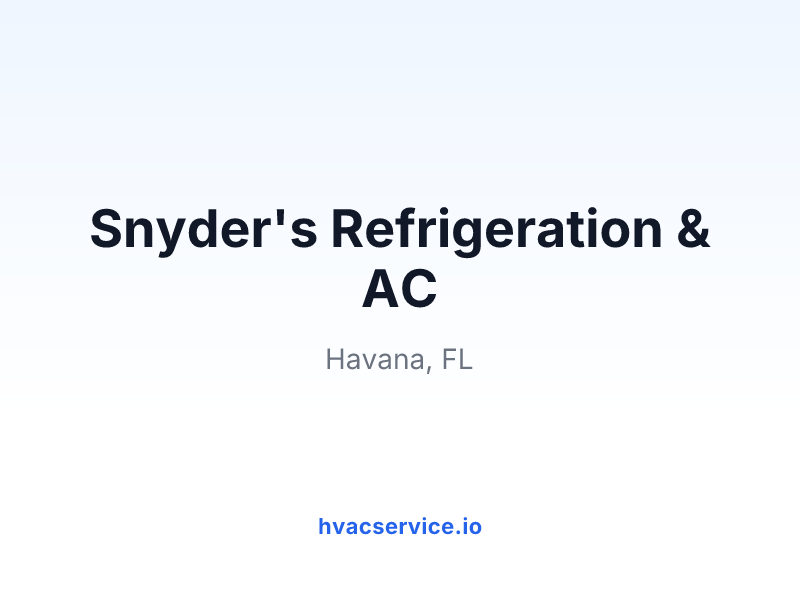 Snyder's Refrigeration & AC
