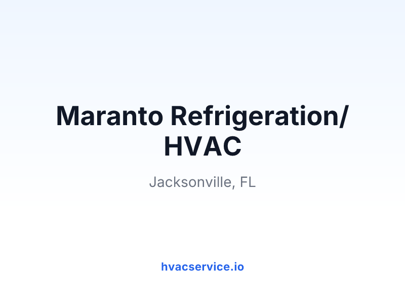 Maranto Refrigeration/HVAC