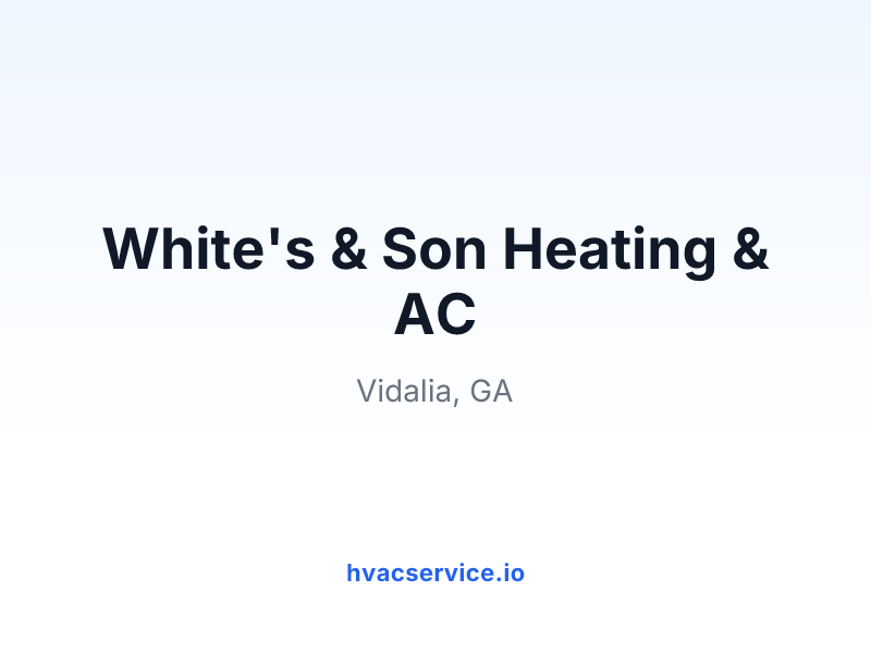White's & Son Heating & AC