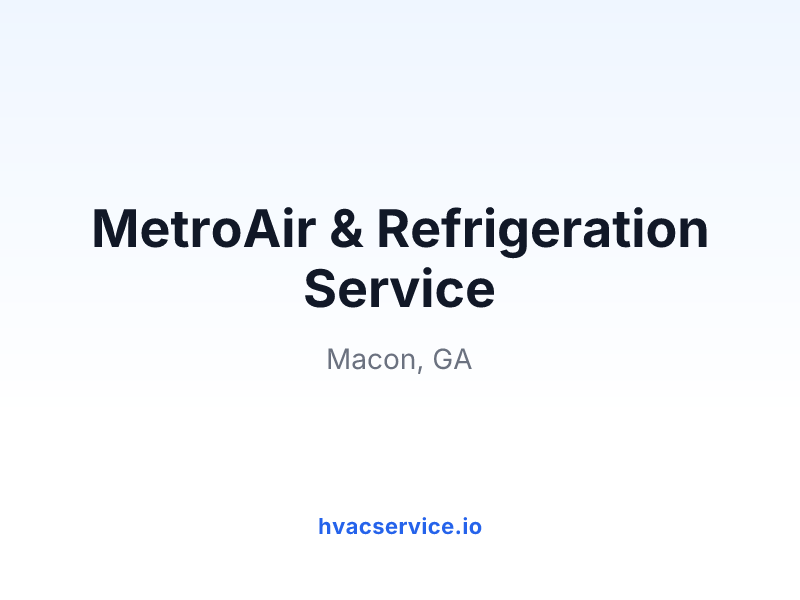 MetroAir & Refrigeration Service