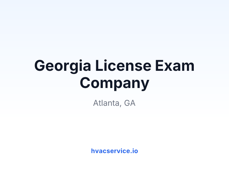 Georgia License Exam Company