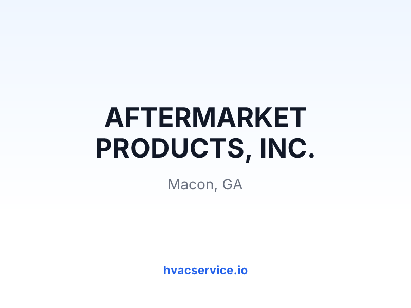 AFTERMARKET PRODUCTS, INC.