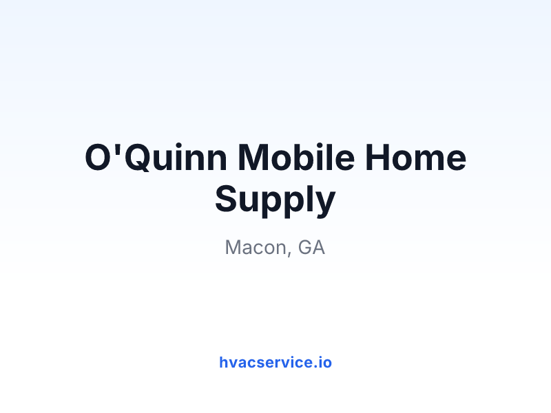 O'Quinn Mobile Home Supply