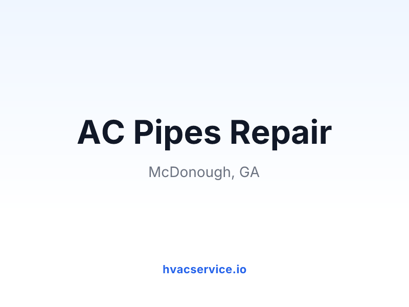 AC Pipes Repair