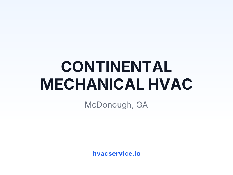 CONTINENTAL MECHANICAL HVAC