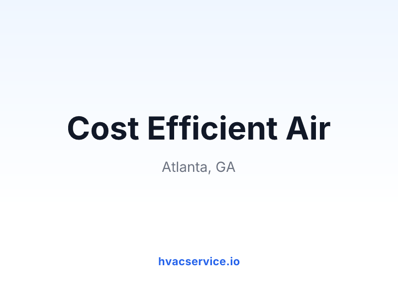 Cost Efficient Air