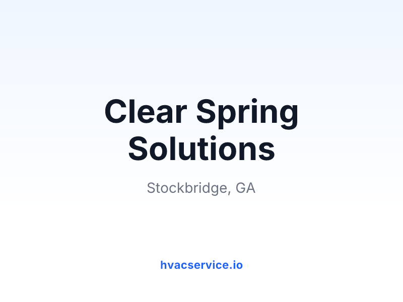 Clear Spring Solutions