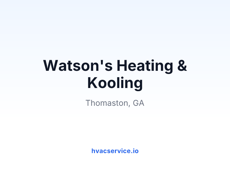 Watson's Heating & Kooling