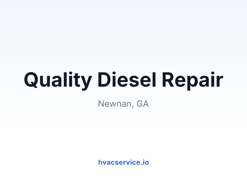 Quality Diesel Repair