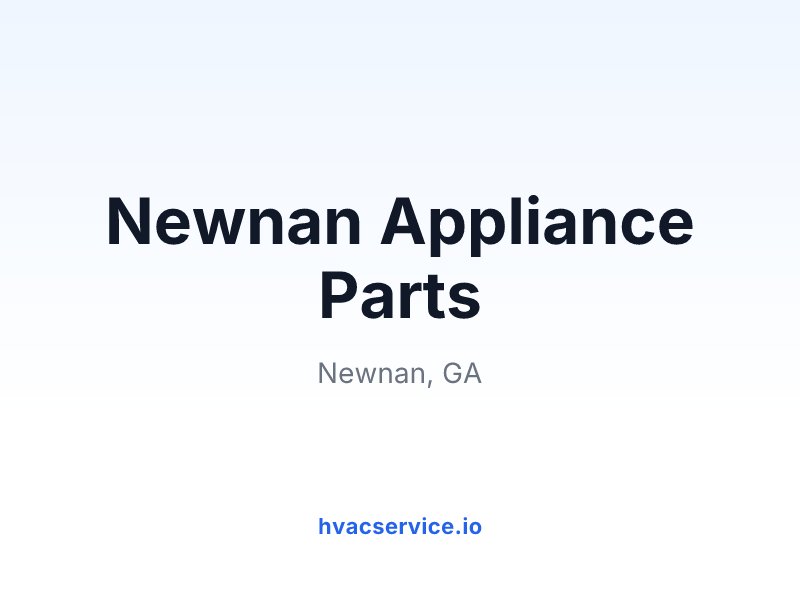 Newnan Appliance Parts