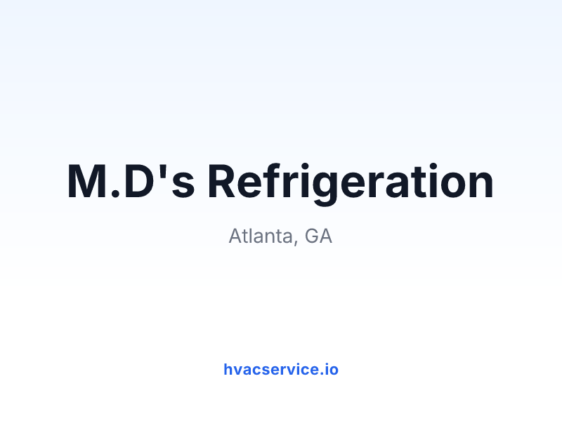 M.D's Refrigeration