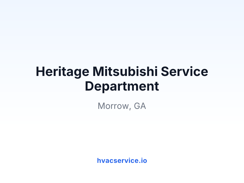 Heritage Mitsubishi Service Department