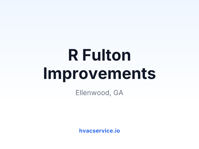 R Fulton Improvements