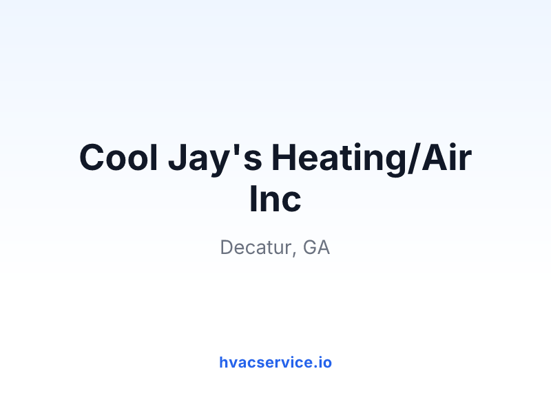Cool Jay's Heating/Air Inc