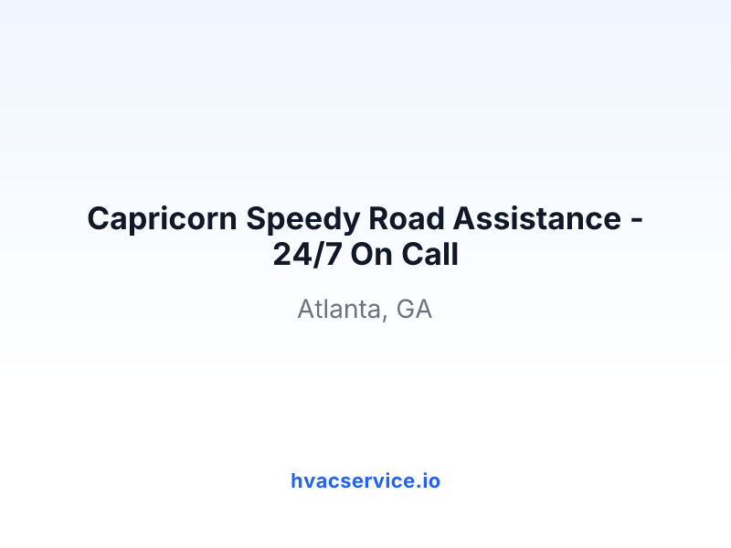 Capricorn Speedy Road Assistance - 24/7 On Call