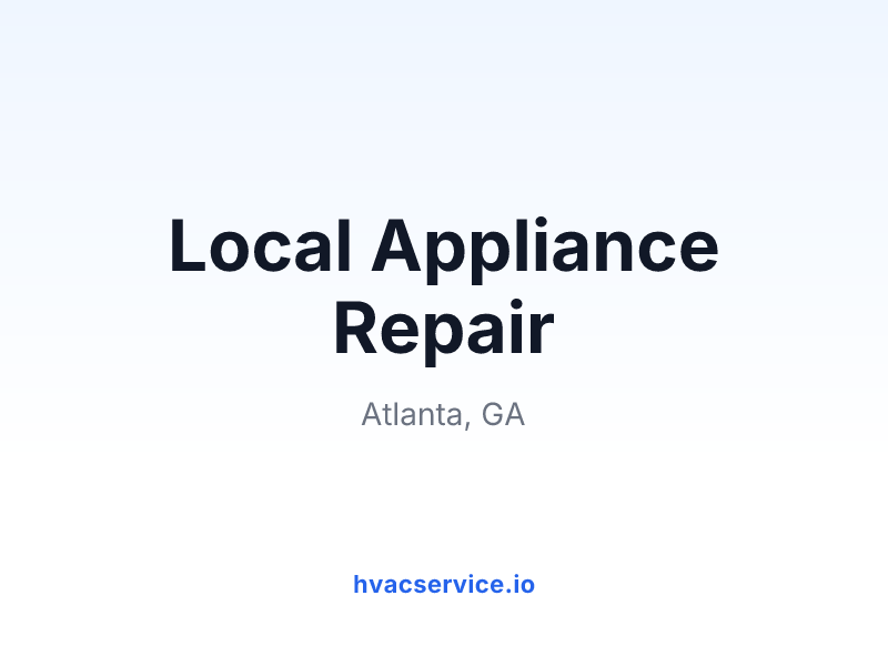 Local Appliance Repair