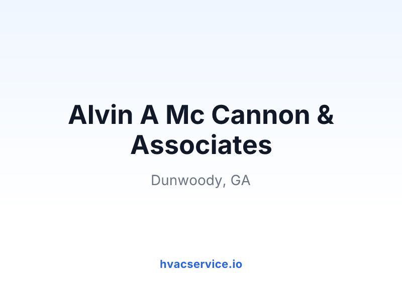 Alvin A Mc Cannon & Associates