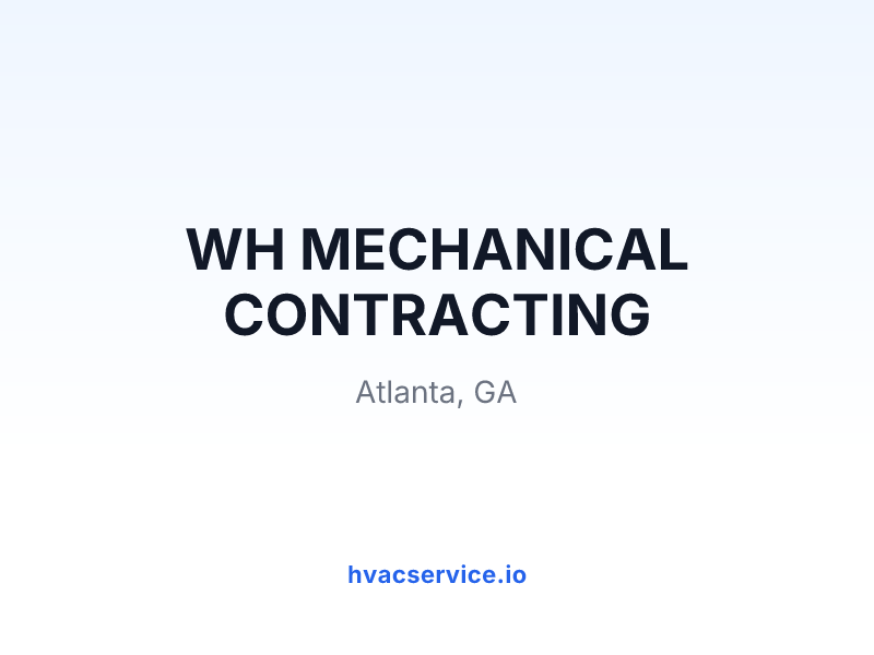 WH MECHANICAL CONTRACTING