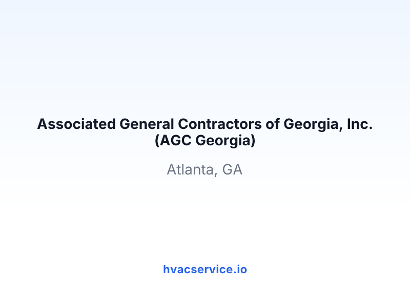 Associated General Contractors of Georgia, Inc. (AGC Georgia)
