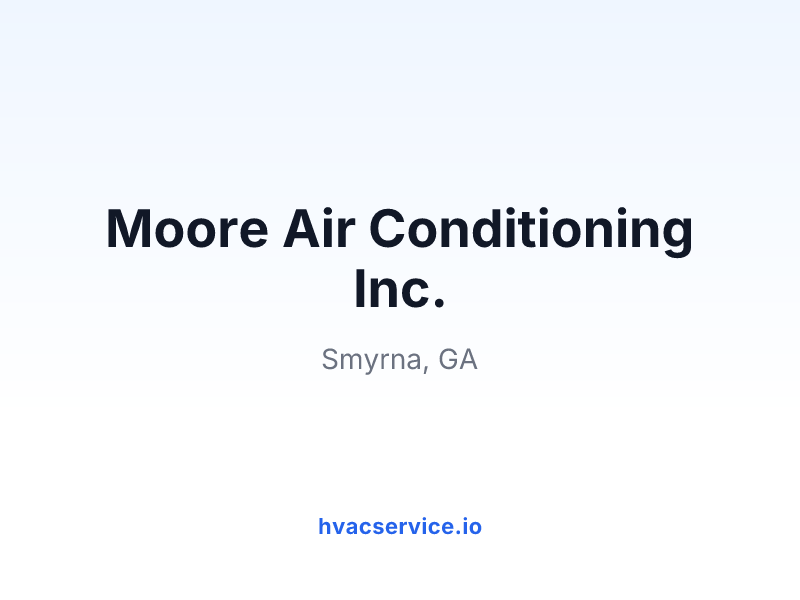 Moore Air Conditioning Inc.