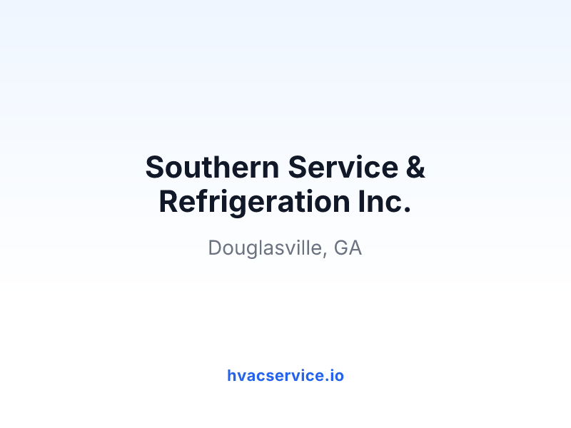 Southern Service & Refrigeration Inc.