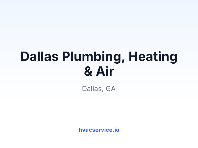 Dallas Plumbing, Heating & Air