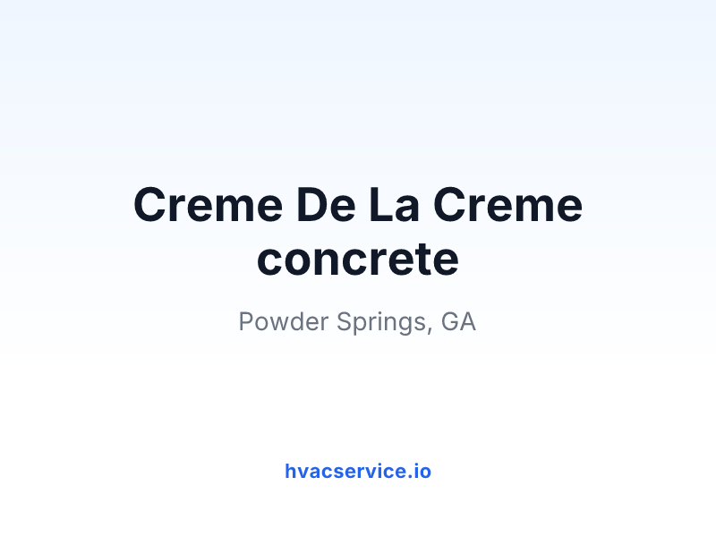 Creme De La Creme concrete