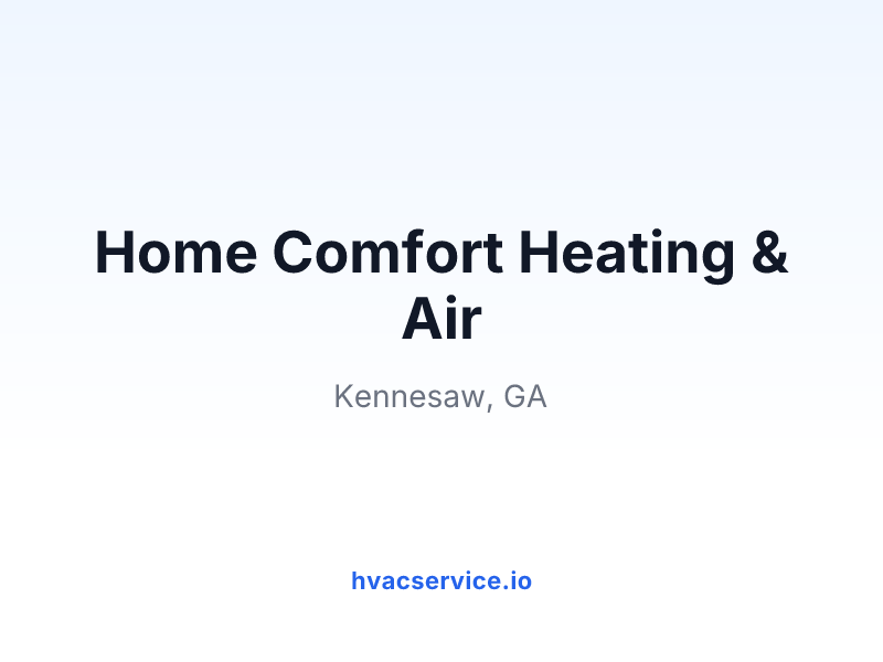 Home Comfort Heating & Air