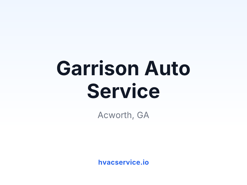 Garrison Auto Service