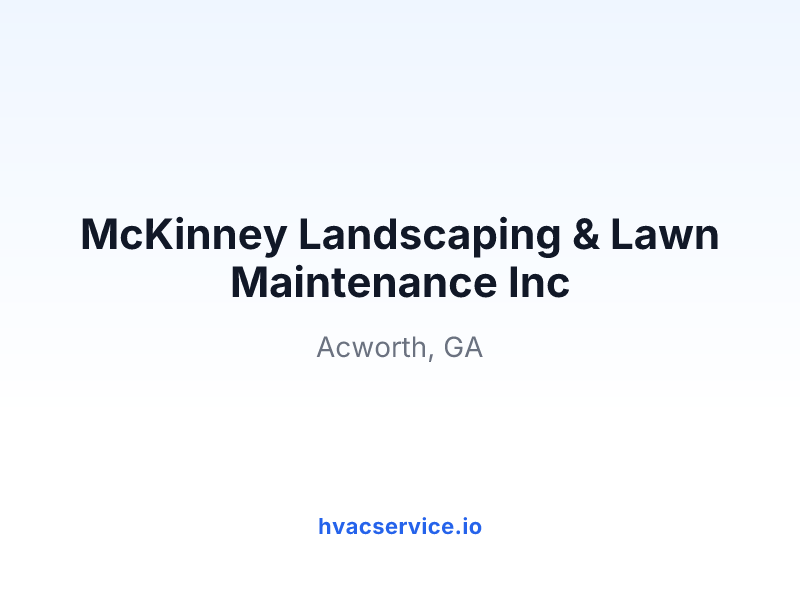 McKinney Landscaping & Lawn Maintenance Inc