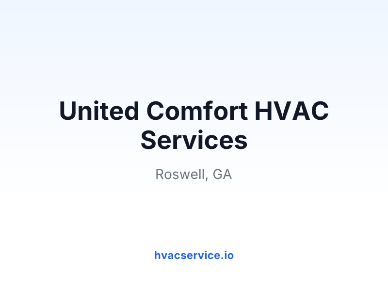 United Comfort HVAC Services