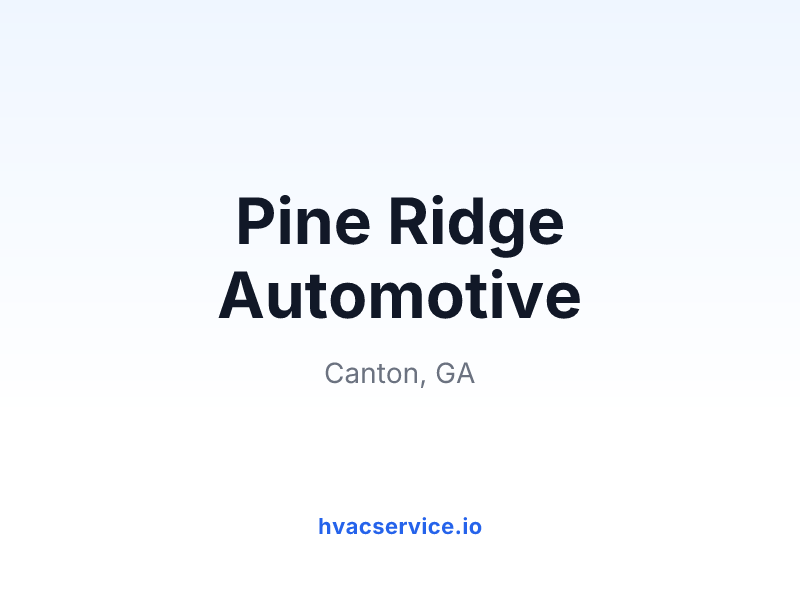 Pine Ridge Automotive