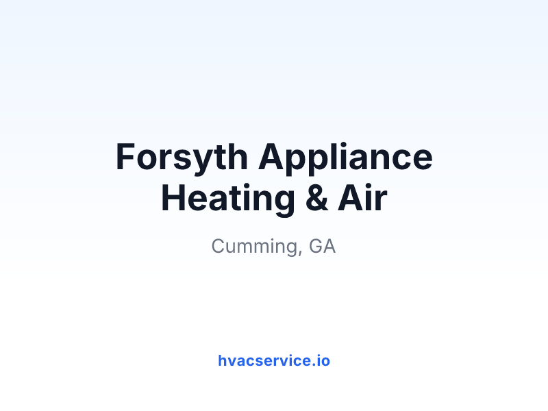 Forsyth Appliance Heating & Air