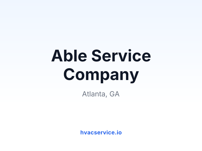 Able Service Company
