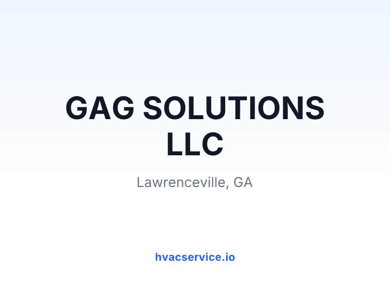 GAG SOLUTIONS LLC