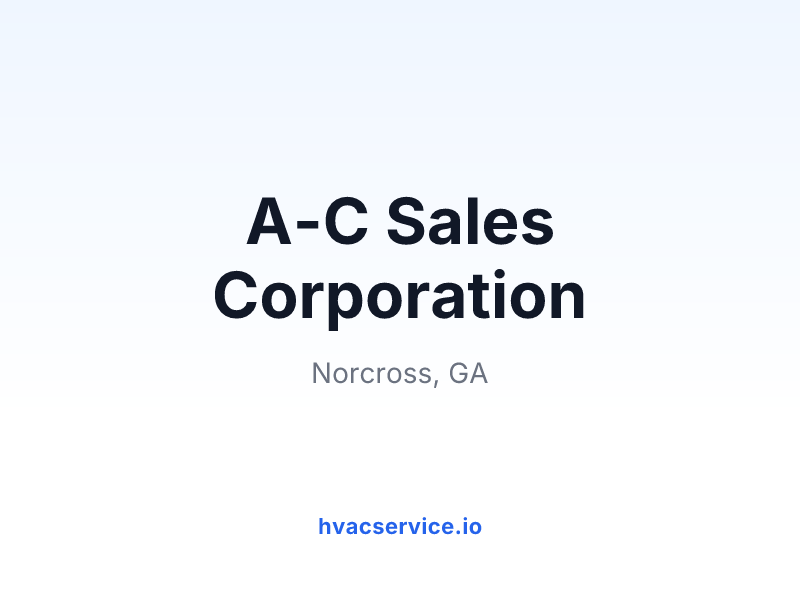 A-C Sales Corporation