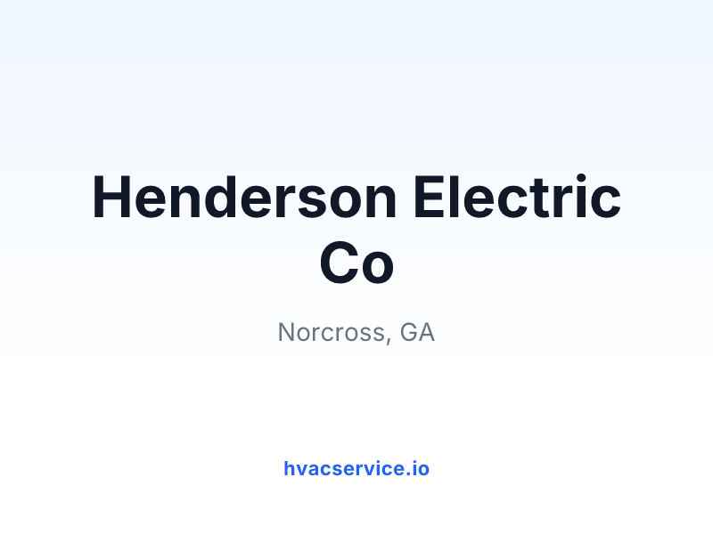 Henderson Electric Co